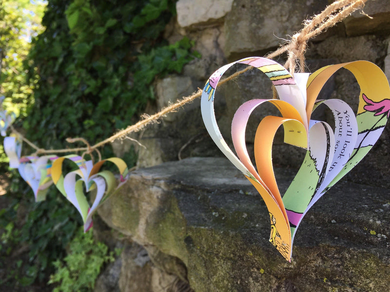 Oh The Places You'll Go Heart Garland