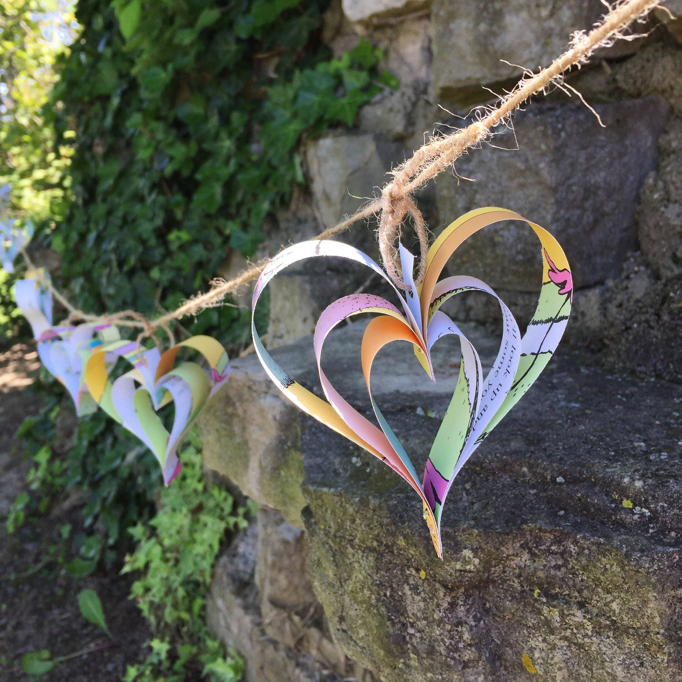Oh The Places You'll Go Heart Garland