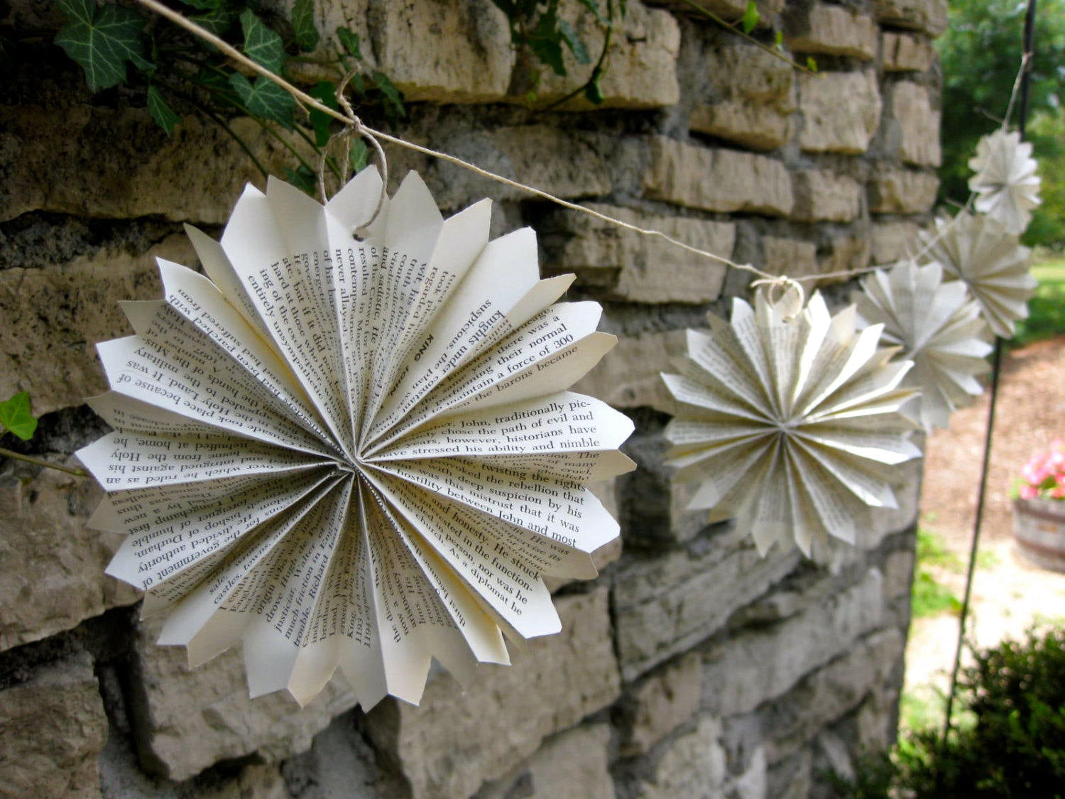 Book Theme Party Decor Paper Garland for Baby Shower Literary Themed Wedding Decor