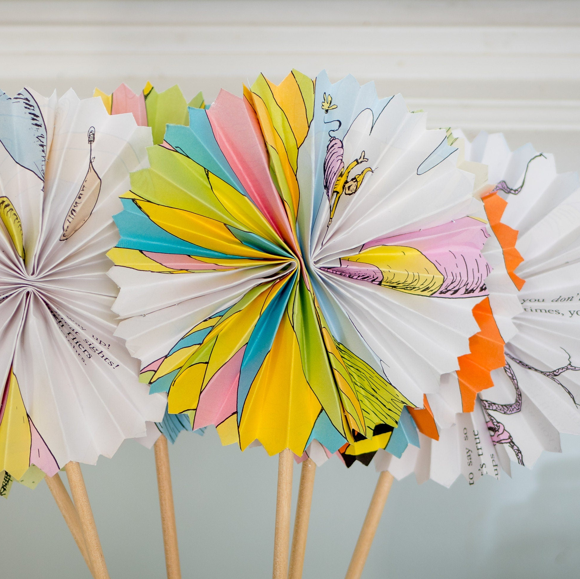 Oh The Places You'll Go Decor Pinwheels for Birthday Party and Classroom Decor
