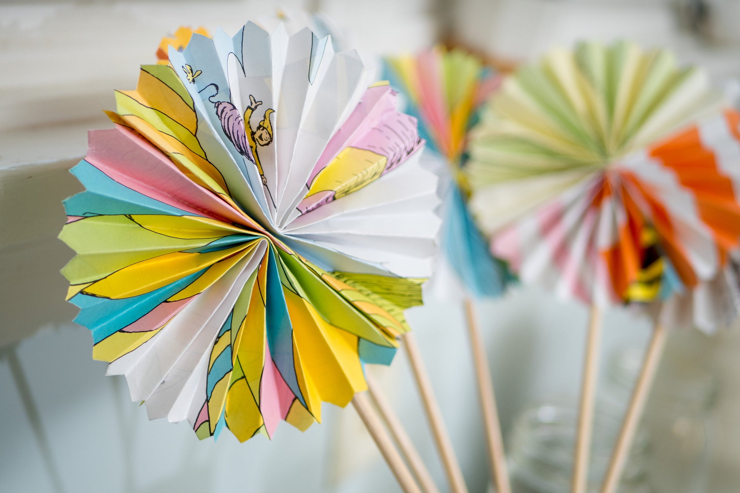 Oh The Places You'll Go Decor Pinwheels for Birthday Party and Classroom Decor