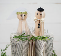 Cake Topper Wedding-Groom and Bride-Book Theme Wedding-Wedding Cake Topper-Book Wedding-Custom Cake Topper