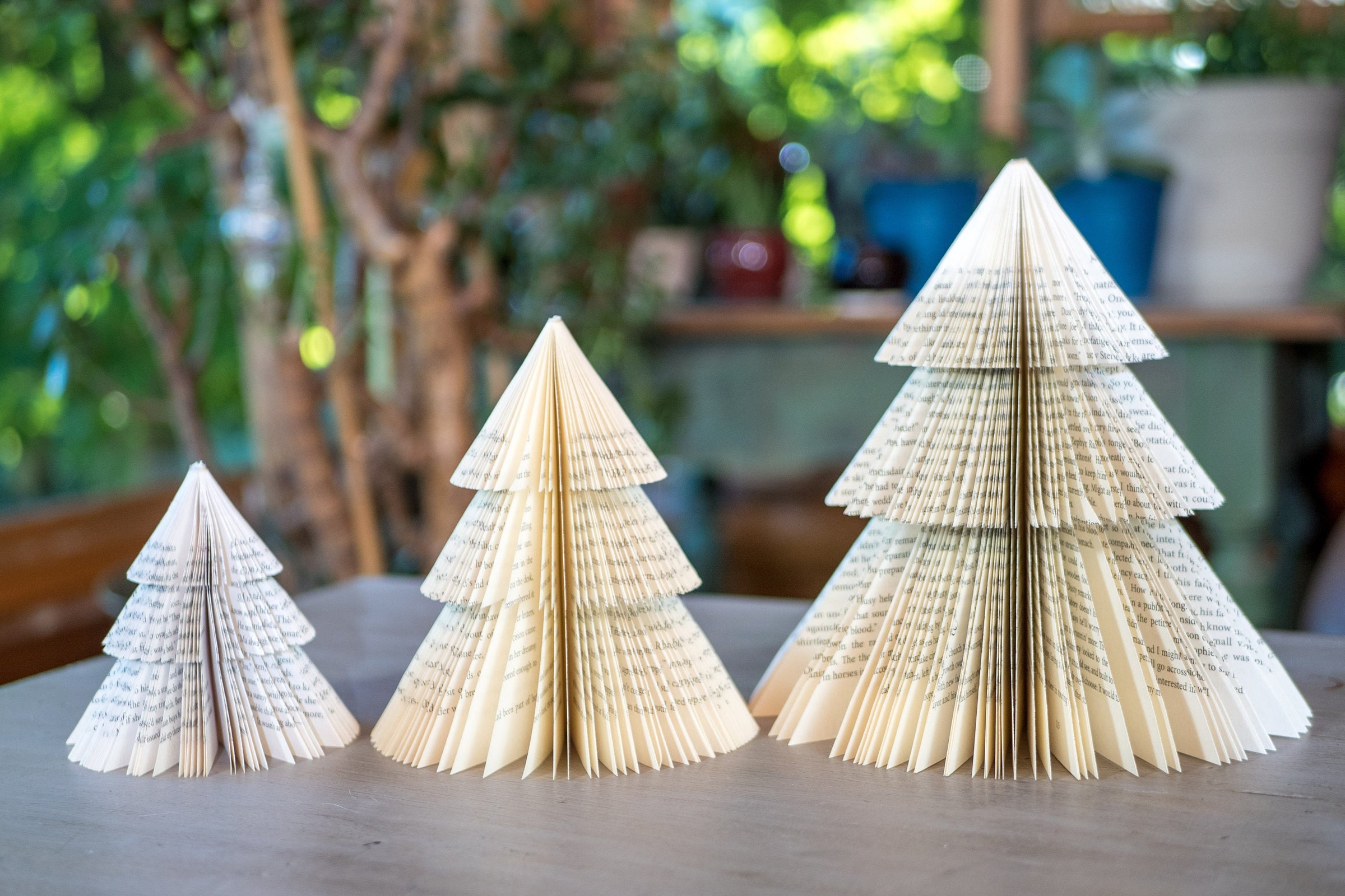 Christmas Decor Book Trees Holiday Decor Gift Book Themed Teacher Christmas Gifts