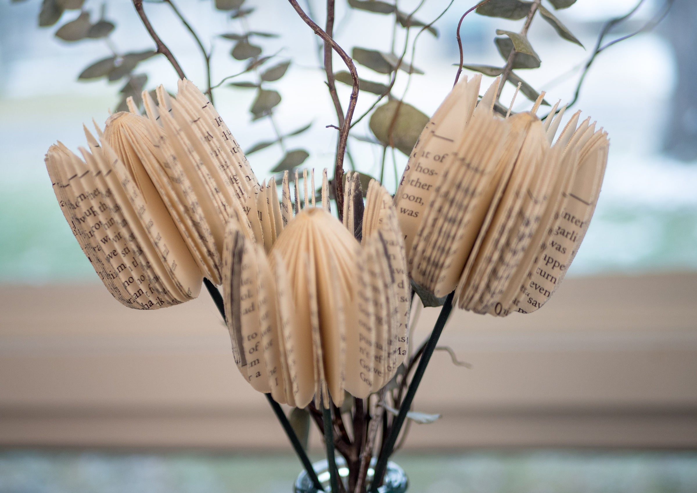 Paper Flower-Gift for Mom-Mothers Day Gift-Teacher Gift-Bud Flower-Spring Flower-Paper Flower Centerpiece-Gifts for Her-Valentine Gift