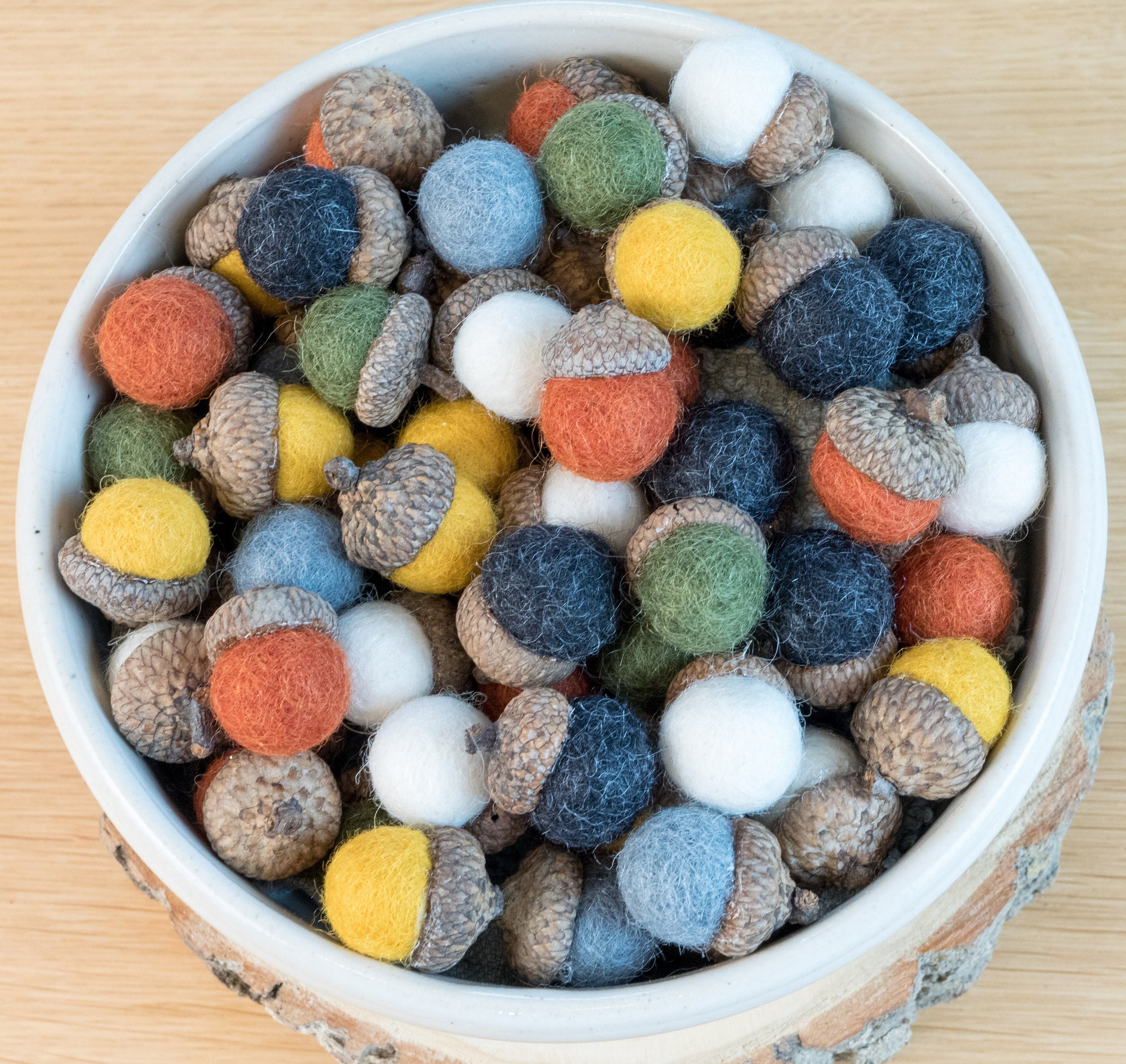 Fall Decor Felt Acorns Thanksgiving Table Decor Bowl Fillers Halloween Decor