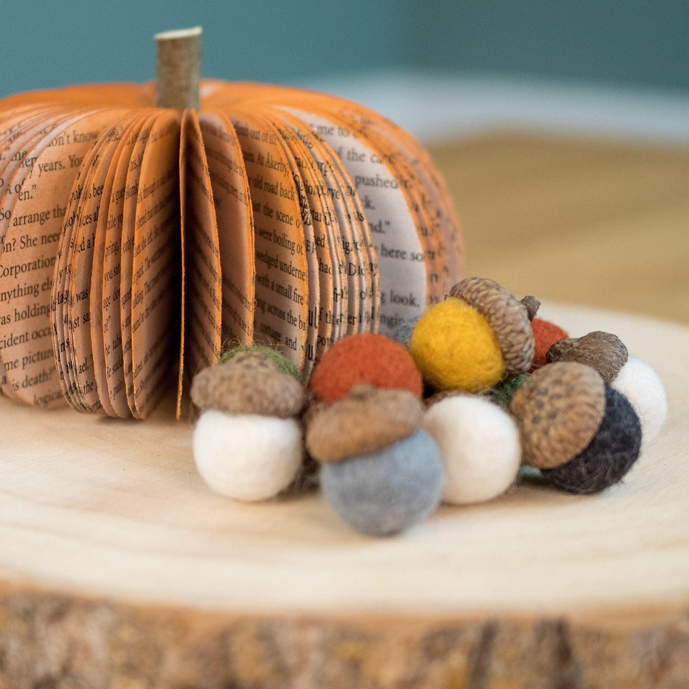 Fall Decor Felt Acorns Thanksgiving Table Decor Bowl Fillers Halloween Decor