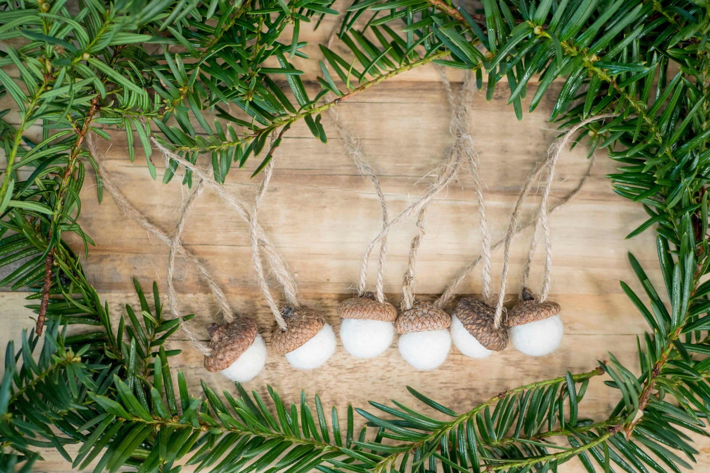 Christmas Felt Acorn Ornaments