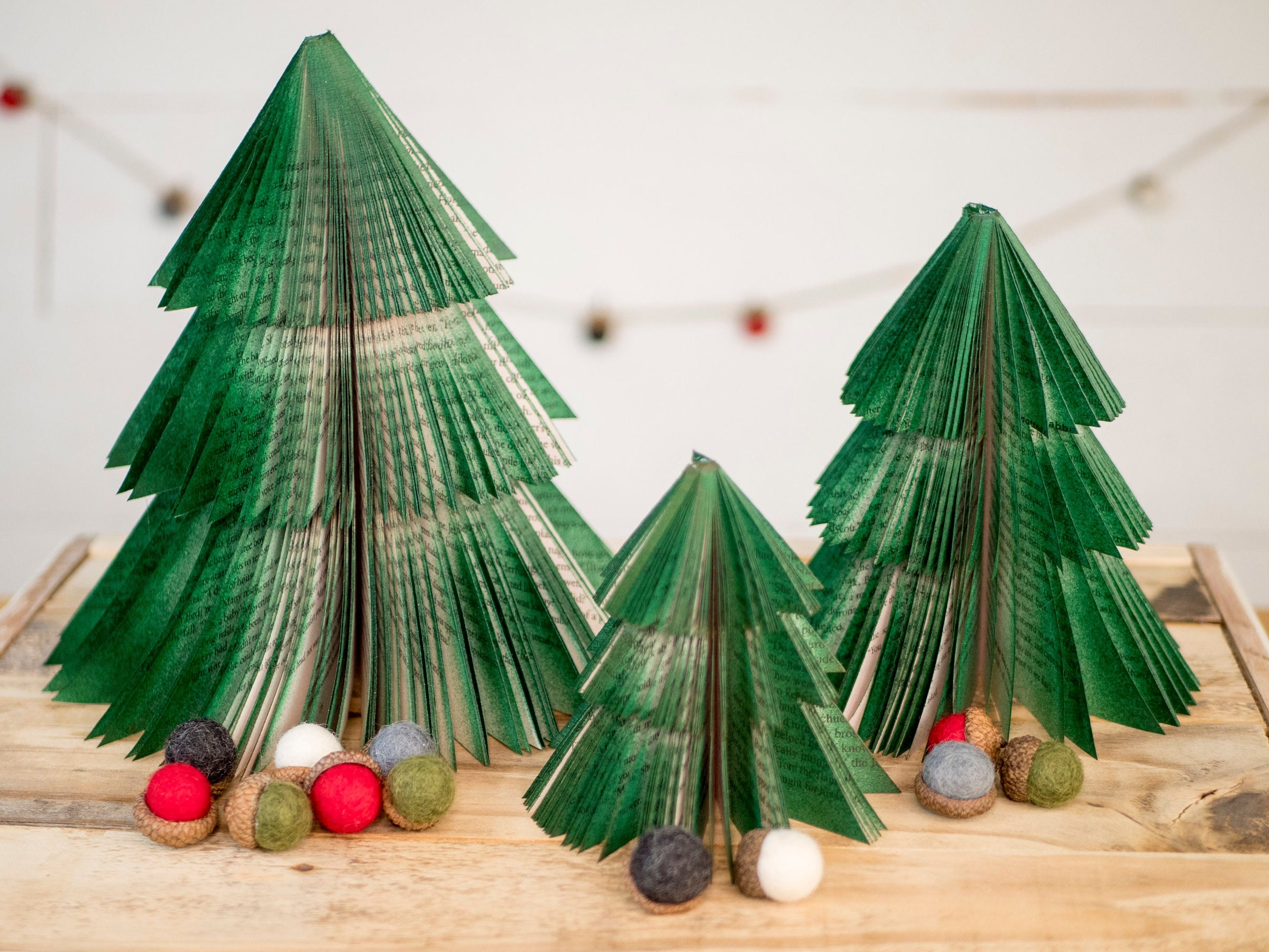 Christmas Decor Book Trees Holiday Decor Gift Book Themed Teacher Christmas Gifts