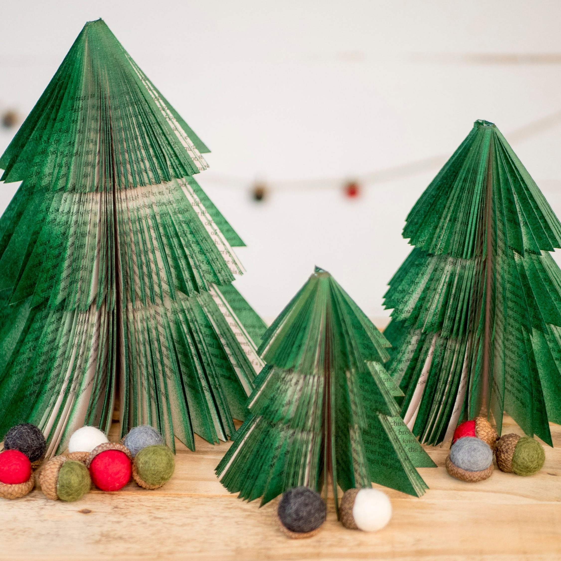Christmas Decor Book Trees Holiday Decor Gift Book Themed Teacher Christmas Gifts
