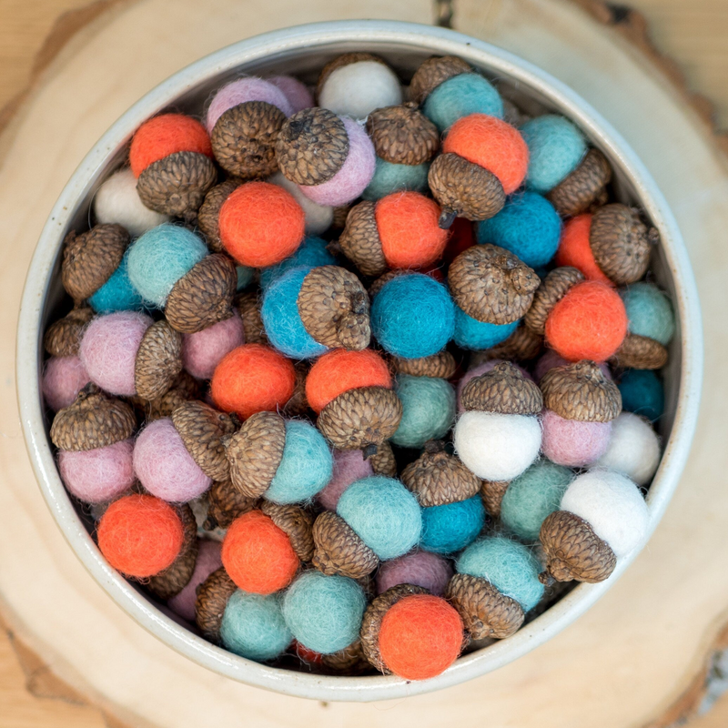 Spring Decor Felt Acorn Bowl Filler for Easter Decor Party Table Decor