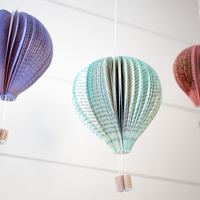 Hanging Hot Air Balloon Decor-Whimsical Birthday Decor-Whimsical Nursery Decor-Kids Room Decor-Baby Shower Decoration-Oh the Places Decor