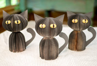 Black Cat-Halloween Decor-Cat Decor-Spooky Decor-Fall Decor-Cat Lover Gift-Book Gift-Halloween Table Decor-Upcycled Decor