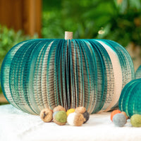 Dark Teal Book Pumpkins