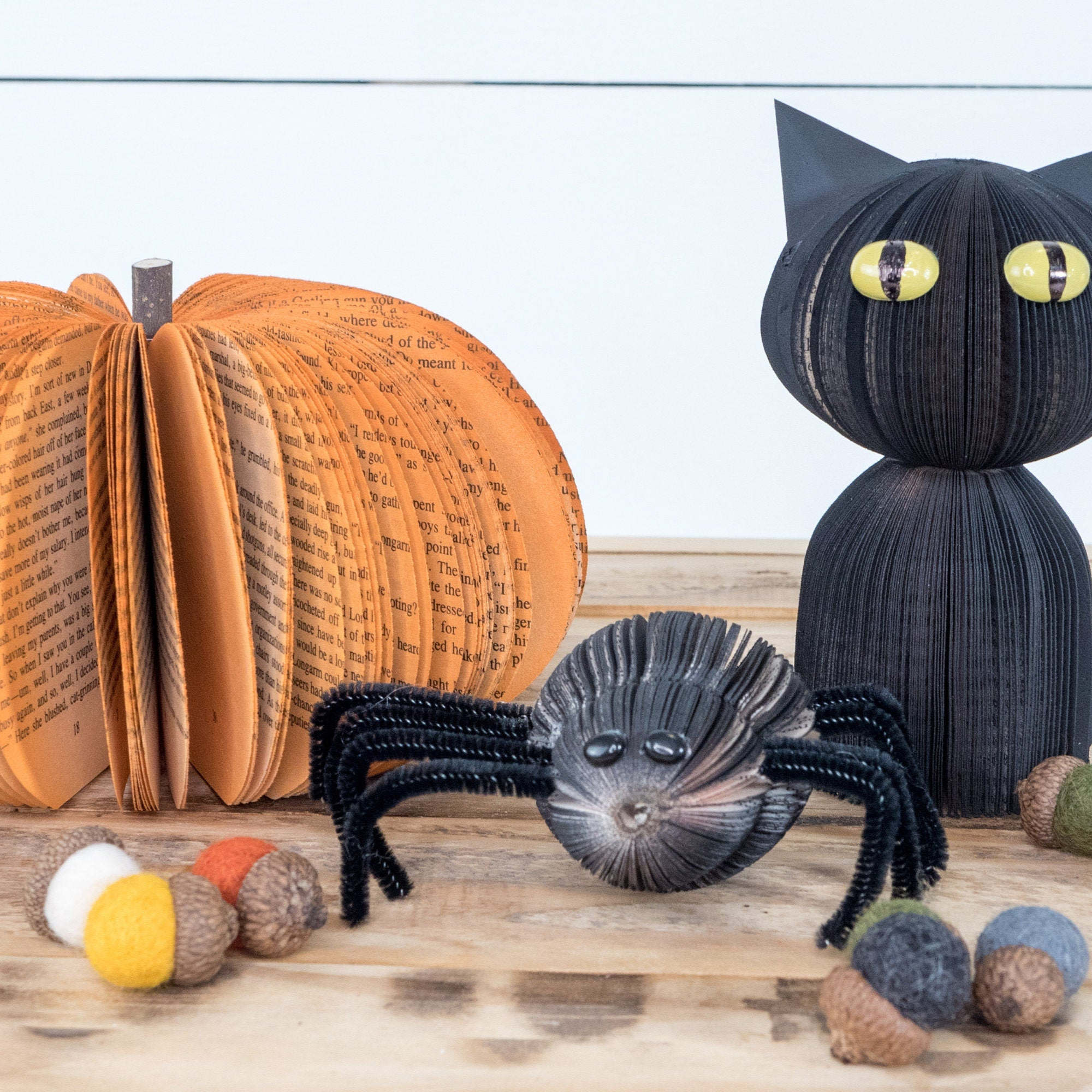 Halloween Decor Gift Box Pumpkin Fall Theme Gift Book Lover Spooky Halloween Decor