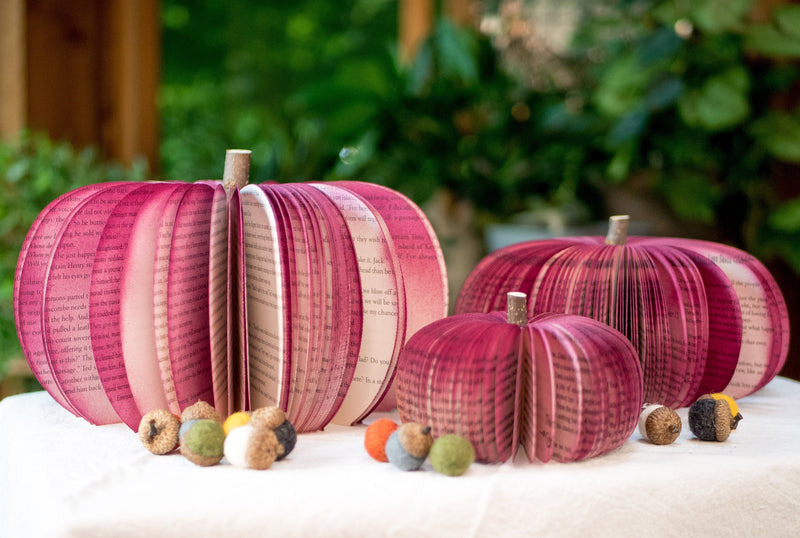 Colorful Book Pumpkins