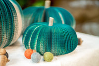 Dark Teal Book Pumpkins