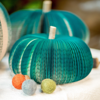 Dark Teal Book Pumpkins