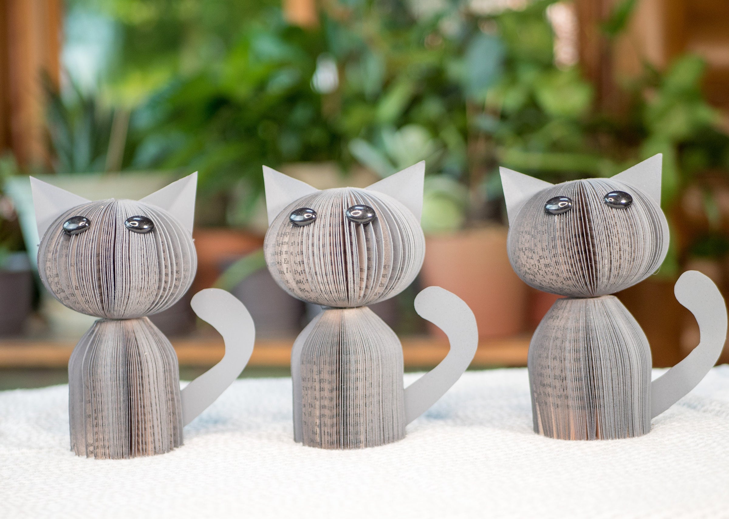 Cat Decor Book Gift for Cat Lover Eco-Friendly Cat Christmas Gift for Literary Lover