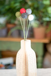Book Themed Home Decor Felt Ball Flower with Vase Christmas Decor Table Centerpiece