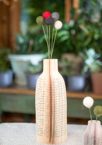 Book Themed Home Decor Felt Ball Flower with Vase Christmas Decor Table Centerpiece