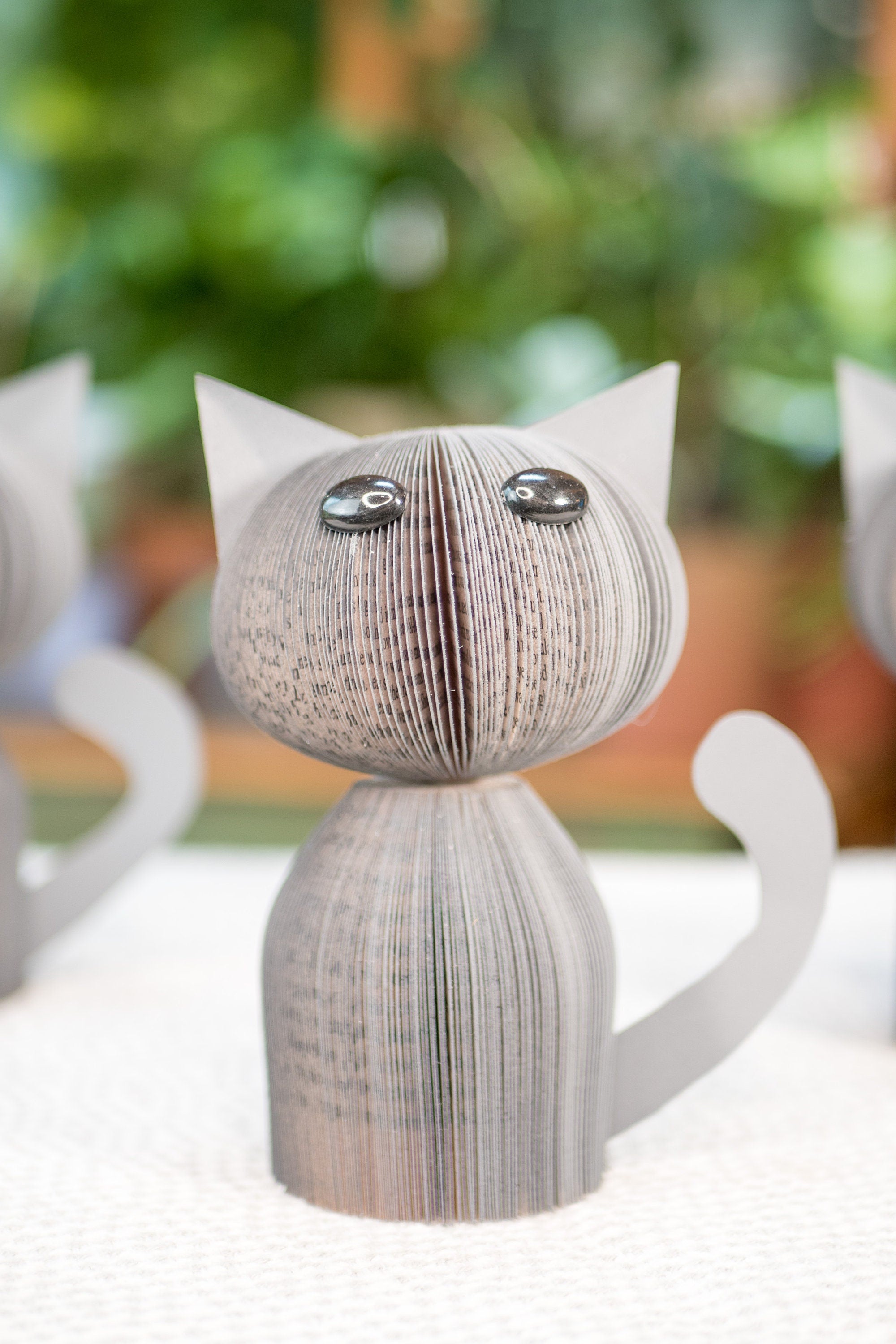 Cat Decor Book Gift for Cat Lover Eco-Friendly Cat Christmas Gift for Literary Lover