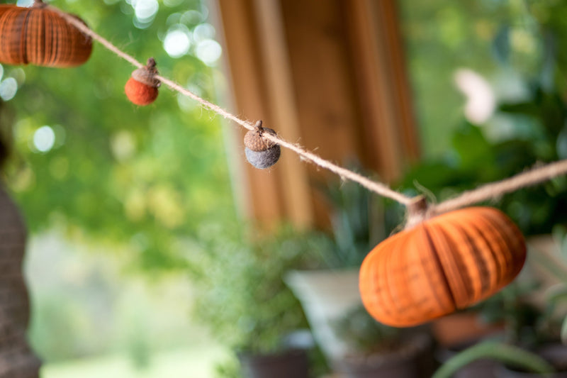 Fall Garland Pumpkin Themed Fall Decor Thanksgiving Table Pumpkin Mantle Garland