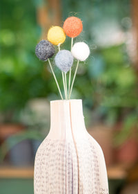 Felt Ball Flower Book Vases