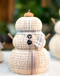 Book Snowman Gray Scarf
