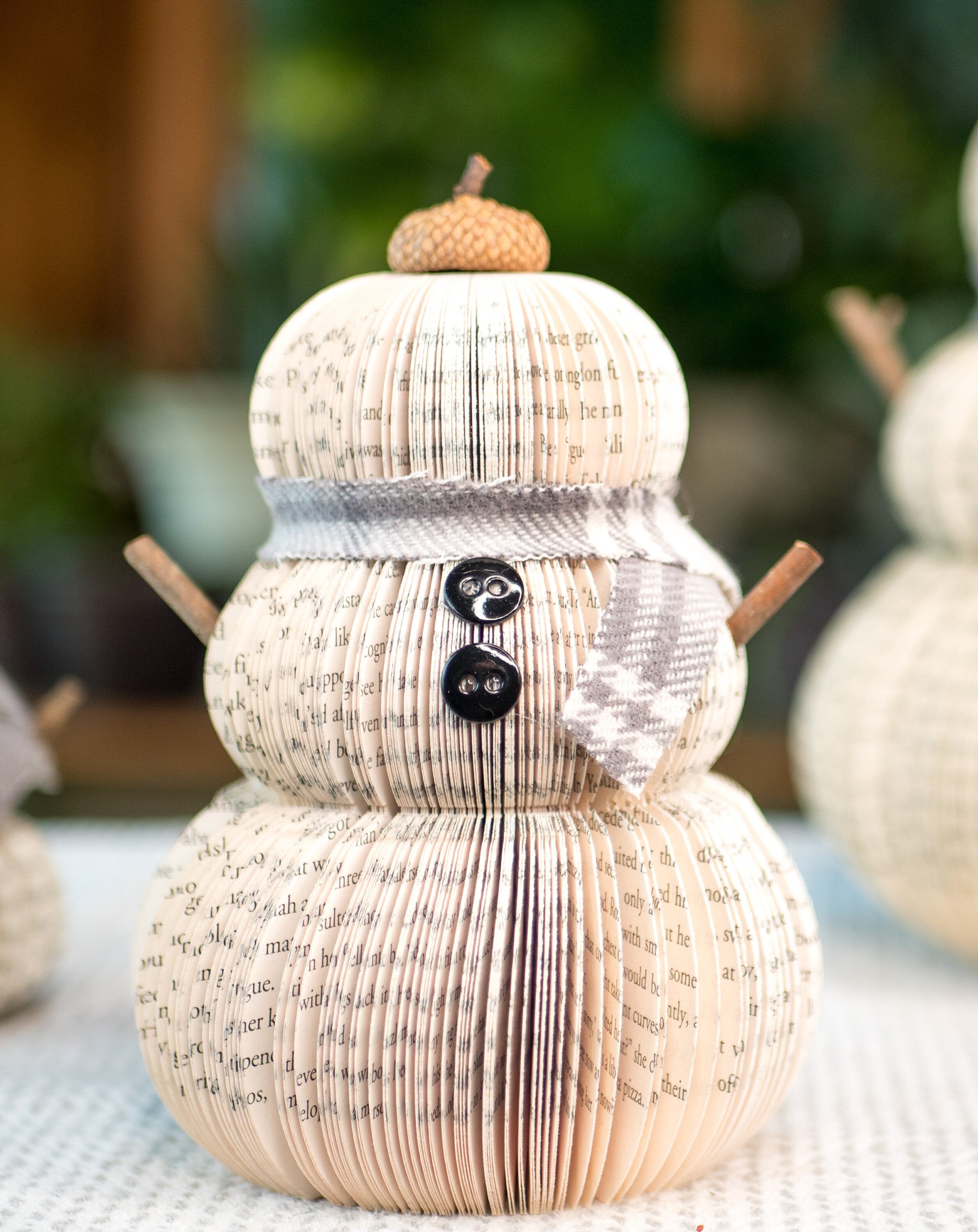 Book Snowman Gray Scarf