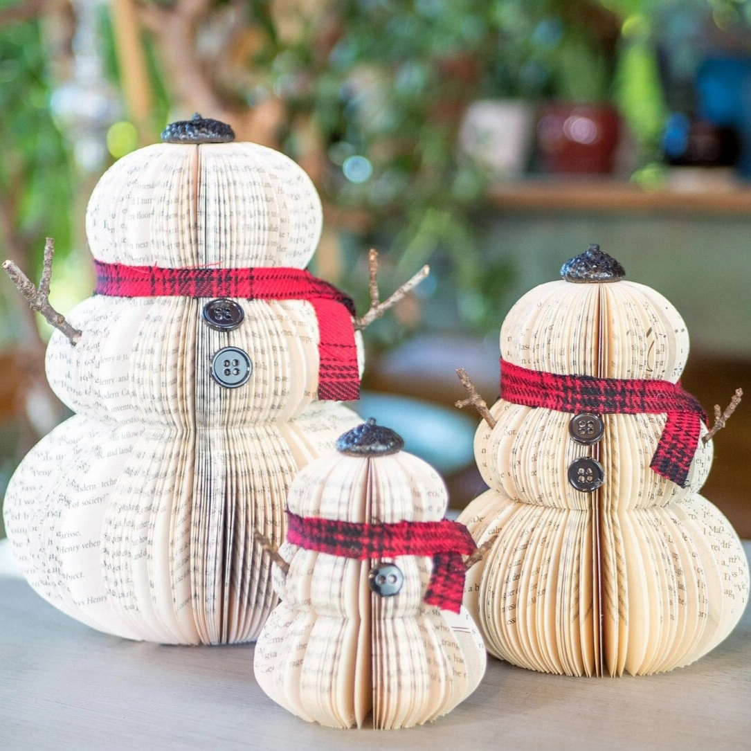 Book Page Snowman