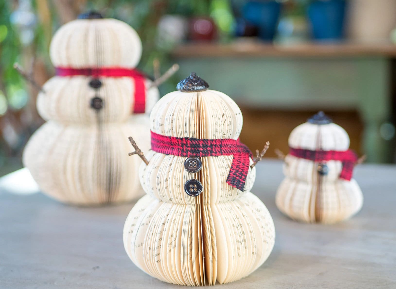 Book Page Snowman