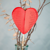 Paper Anniversary Gifts Literary Themed Heart Decor Valentines Day Vase Filler