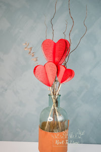 Paper Anniversary Gifts Literary Themed Heart Decor Valentines Day Vase Filler