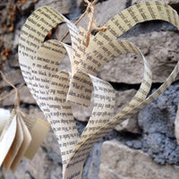 Harry Potter-Paper Heart and Mini Book Garland-10ft-Wedding Decor-Wedding Garland-Book Garland-Bridal Shower-Paper Garland-Bunting