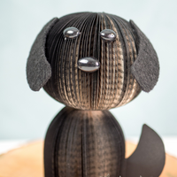 Black Book Dog-Dog Decor-Dog Lover Gift-Book Gift-Upcycled Decor-Cute Dog Gift-Christmas Gift under 30-Dog Desk Decor