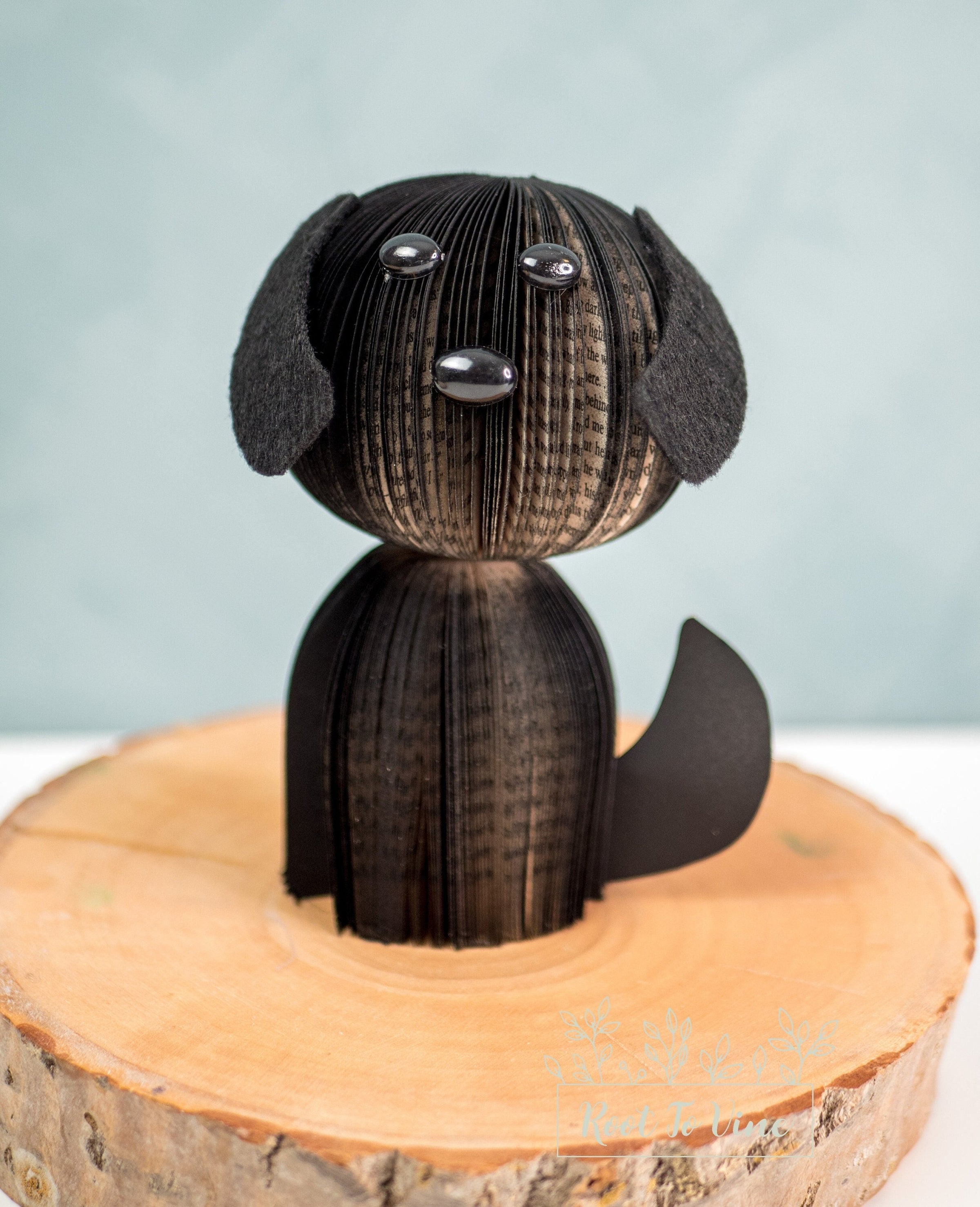Black Book Dog-Dog Decor-Dog Lover Gift-Book Gift-Upcycled Decor-Cute Dog Gift-Christmas Gift under 30-Dog Desk Decor