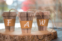 Coffee Ornament Personalized Initial Letter