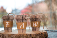 Coffee Ornament Personalized Initial Letter