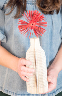 Wire Stem Flower Vase Gift for Book Worm Mothers Day 4th Anniversary Gift for Wife and Mom Book Decor Librarian Gift for Flower Lovers